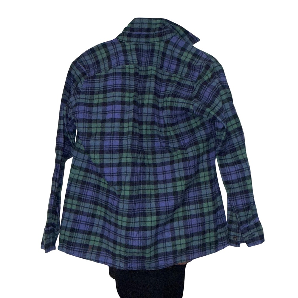 The Vermont Flannel Co Button Down Mens XS Green Blue Cotton Flannel - Picture 2 of 5